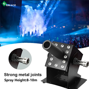 Igracelite Angle Adjustable Nightclub DJ Cannon Led Co2 Jet Machine Spraying DMX512 Control Disco Show Club Stage Party