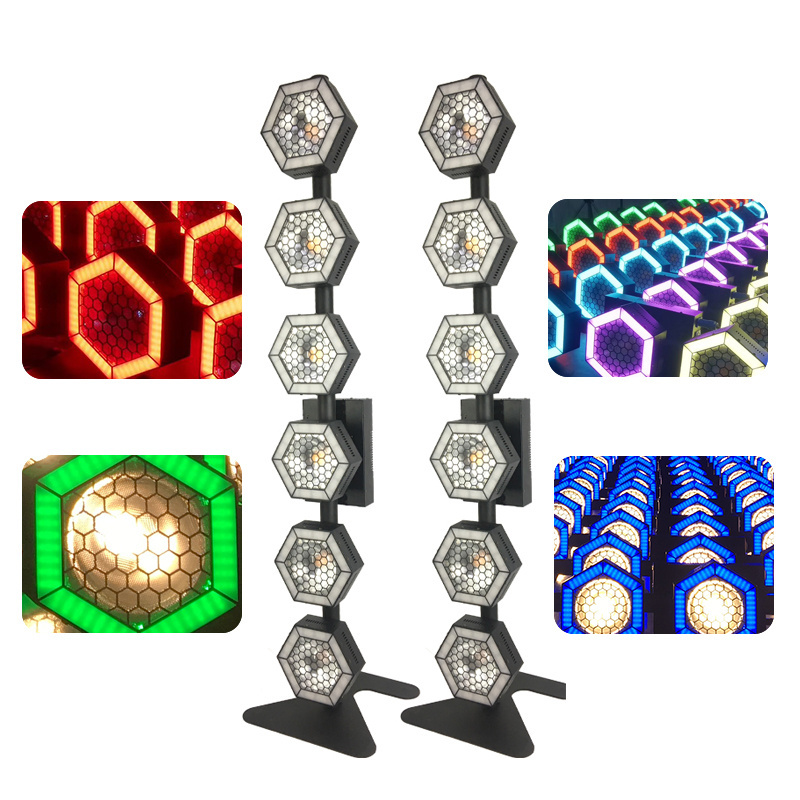 Grace SMD5050 RGB KTV DJ Hexa Stage Light 6-Line LED Retro Stage Lighting Bar