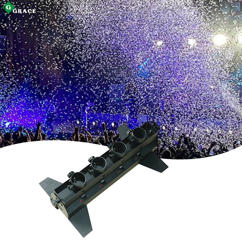 Grace 4 Head Paper Blaster Machine Remote DMX Electric Confetti Cannon