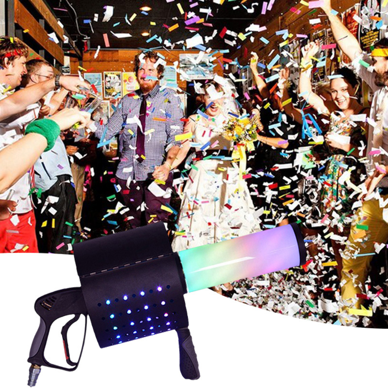 Grace LED DJ CO2 Gun Confetti Cannon Wedding Night Club Disco Confetti Machine