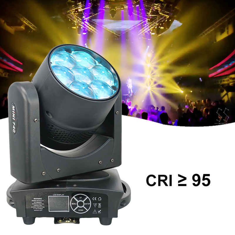 Grace 7x40W Mini Zoom Wash Led Moving Head Dj Disco Movinghead Stage Lights