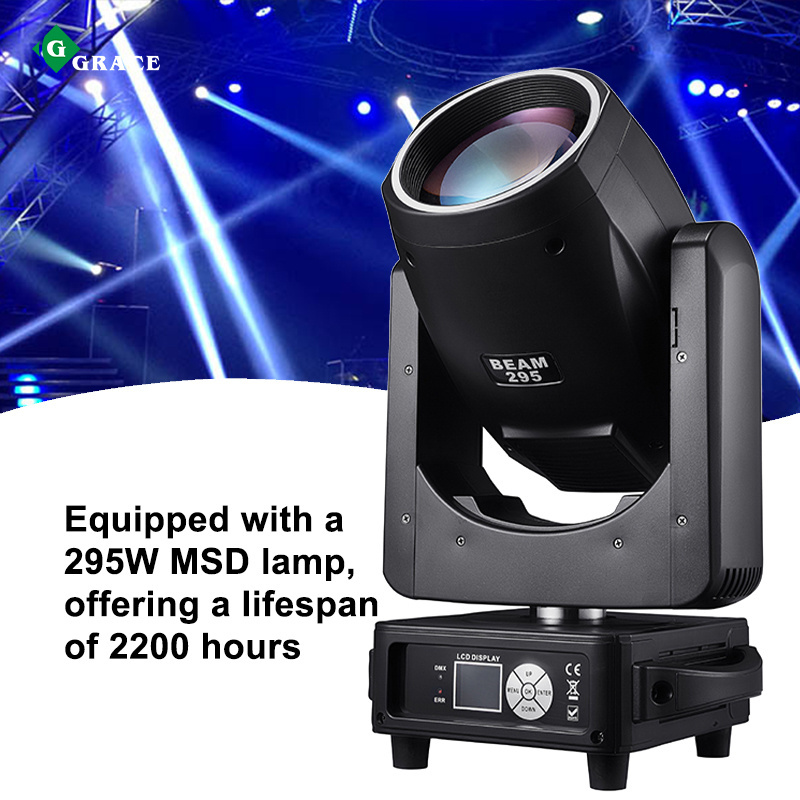 Igracelite 295W Beam MovingHead Ktv Nightclub Moving Head Disco Stage Light with Ring/Strip/Halo Light