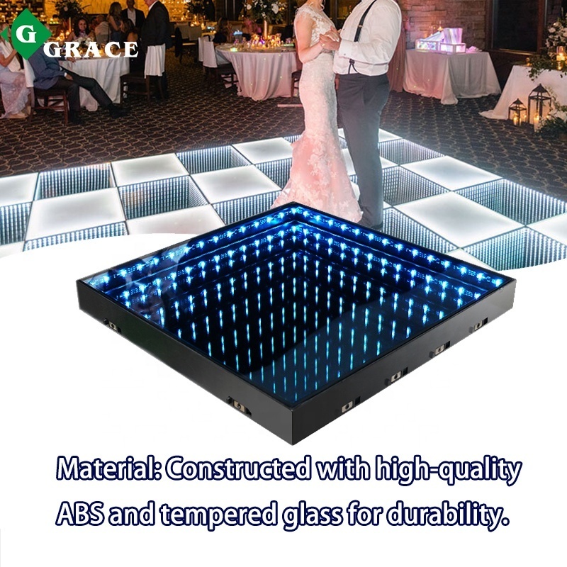 Grace Infinity Fast Setup DJ Light 2ft By 2ft Wireless 3D Mirror Magnet LED Dance Floor