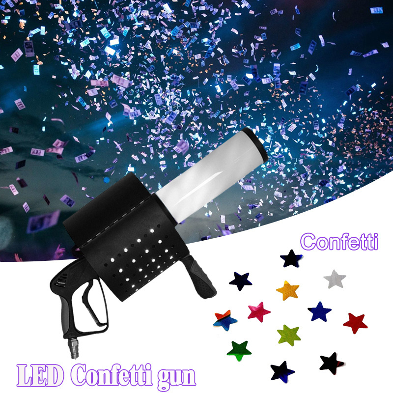 Grace LED DJ CO2 Gun Confetti Cannon Wedding Night Club Disco Confetti Machine