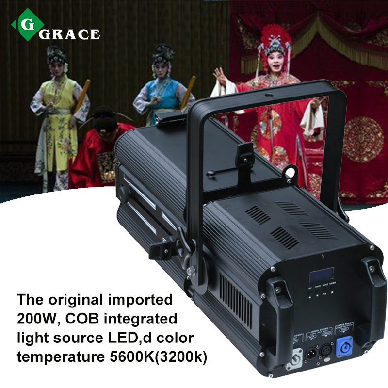 Grace 200w Led Ellipsoidal Leko Gobo Projector Zoom Spot Led Profile Light