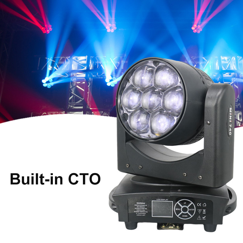 Grace 7x40W Mini Zoom Wash Led Moving Head Dj Disco Movinghead Stage Lights