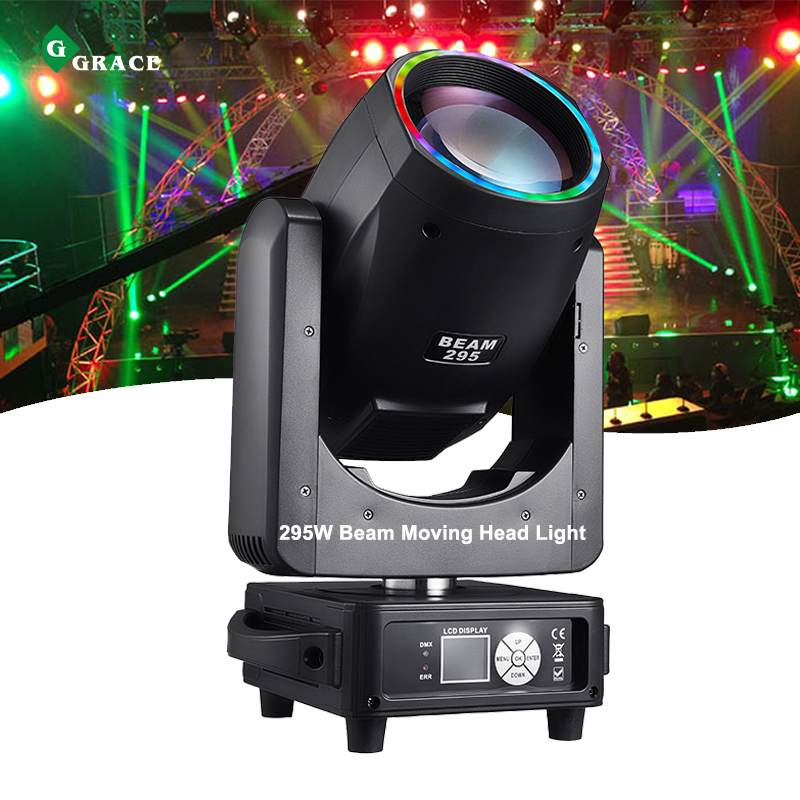 Igracelite 295W Beam MovingHead Ktv Nightclub Moving Head Disco Stage Light with Ring/Strip/Halo Light