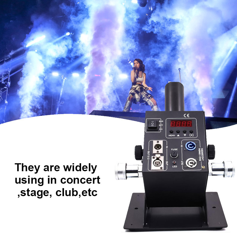 Igracelite Angle Adjustable Nightclub DJ Cannon Led Co2 Jet Machine Spraying DMX512 Control Disco Show Club Stage Party