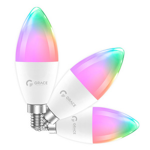 C37 E12 RBGCCT Tuya smart life led lighting lamp Alexa google home smart wifi candle led bulbs