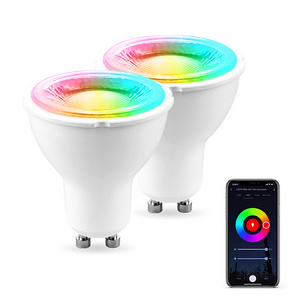 Color Change Compatible With Alexa And Google Home Assistant RGB CCT Gu10 E26 Smart WiFi Light Bulb