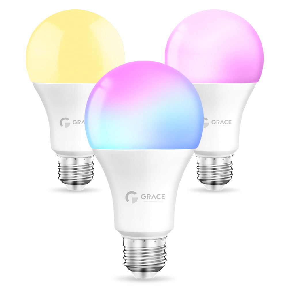 New matter LED bulb color changing light bulbs A19 9W CCT smart light bulbs work with Google Home and Homekit