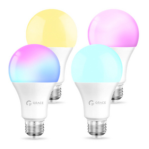 Hot selling A19 7W 9W 11W RGB CCT matter smart LED bulb for home decorative lighting work with Alexa, Google, Homekit