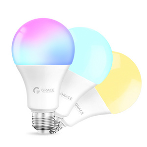 Matter Protocol Smart LED Bulbs A19 E26 RGBCCT lights for home work with Amazon Alexa Google Home and Apple Homekit