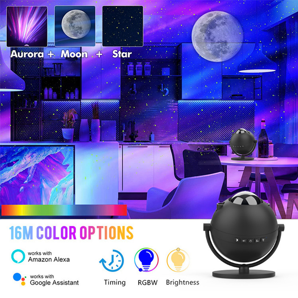 Smart Tuya LED Galaxy Light Projector Night Light For Home Party Bedroom RGBW APP Control With BLE Speaker