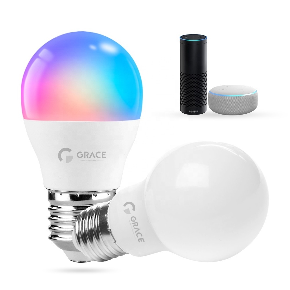 Smart Home tuya Multicolor LED Lamp Light 16 million Color Changing G45 Bulb Remote Control Led Rgb Bulb