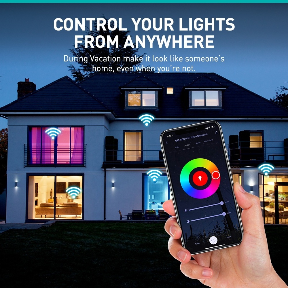 Smart Home tuya Multicolor LED Lamp Light 16 million Color Changing G45 Bulb Remote Control Led Rgb Bulb