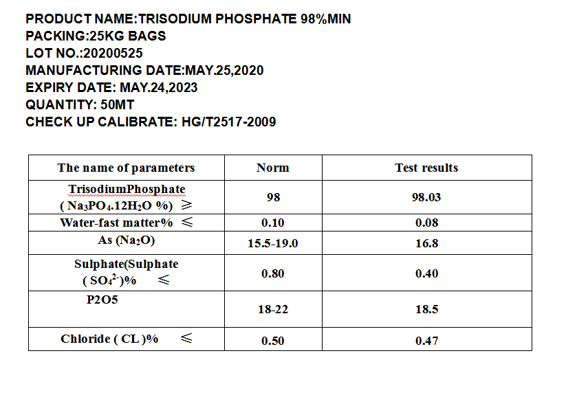 Trisodium Phosphate 98% price