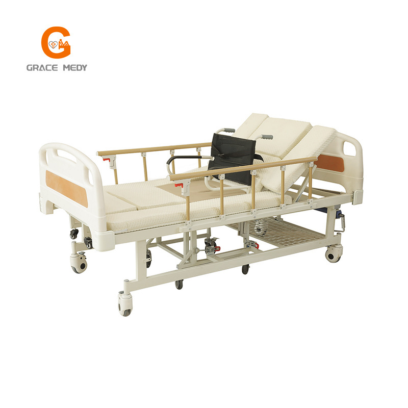 disabled transfer patient from bed to chair 2 cranks hospital mediacl bed patient transfer bed to wheelchair