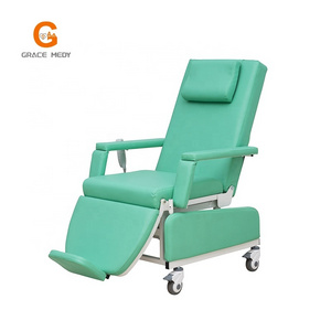 Luxury Electric Blood Donation Hospital Dialysis Room Used Electric and Manual Infusion Chair