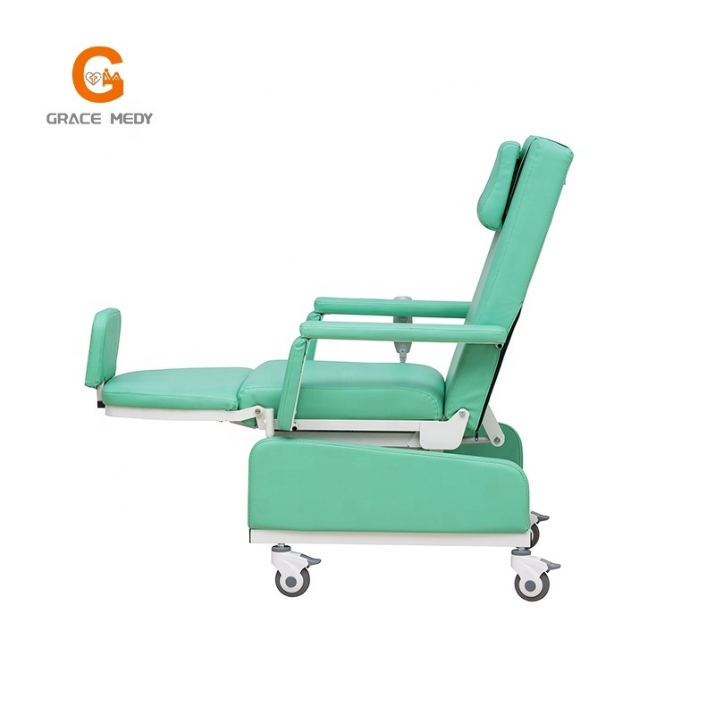 Luxury Electric Blood Donation Hospital Dialysis Room Used Electric and Manual Infusion Chair