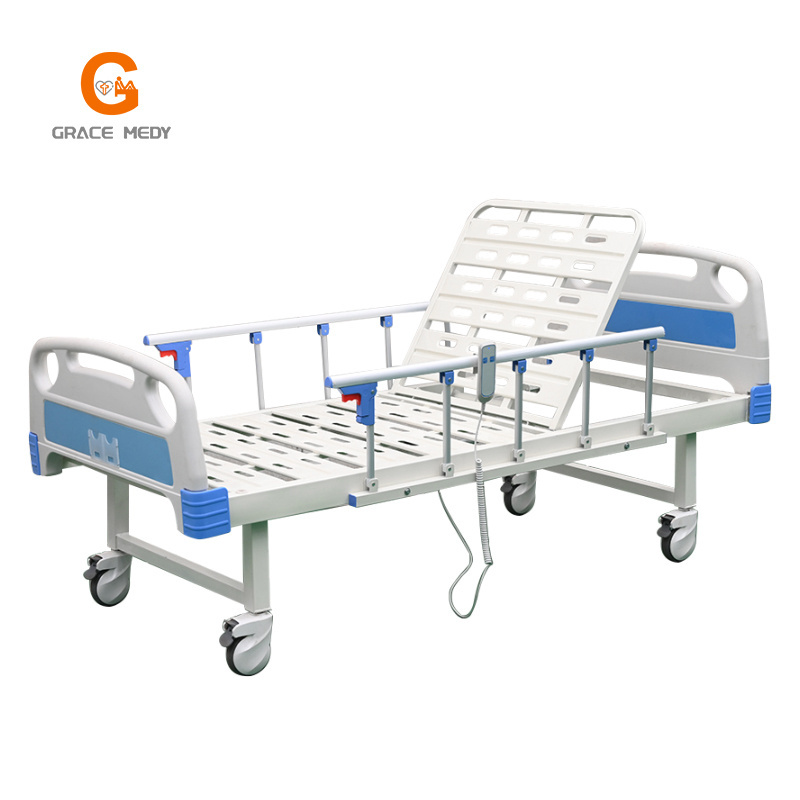 Grace Medy Hospital equipment 1 function manual electric adjustable elderly home nursing medical hospital bed wheelchair bed