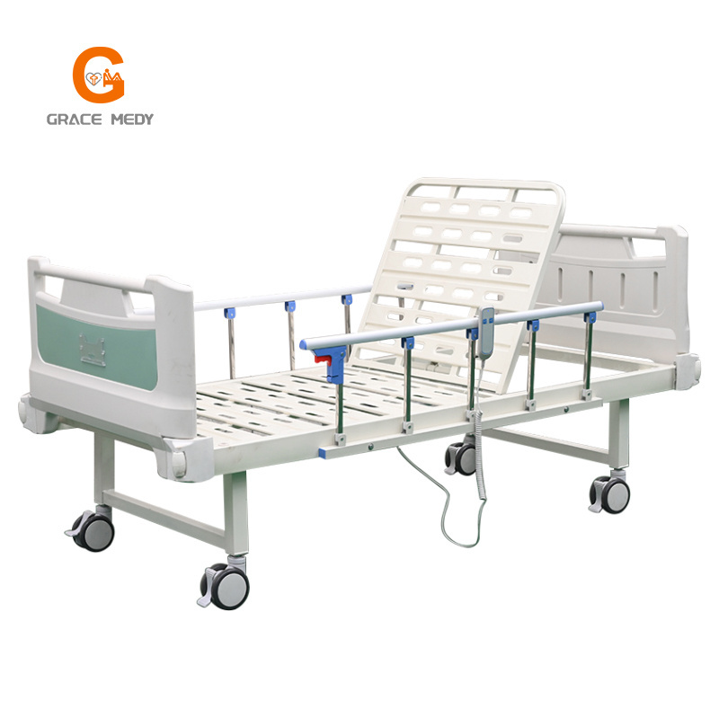 Grace Medy Hospital equipment 1 function manual electric adjustable elderly home nursing medical hospital bed wheelchair bed