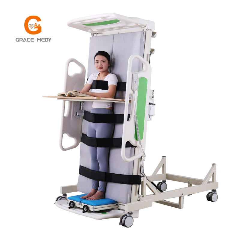 Grace Medy Multifunctional Electric Physiotherapy Standing Training Bed Upright Tilt Rehabilitation Equipment Medical Bed