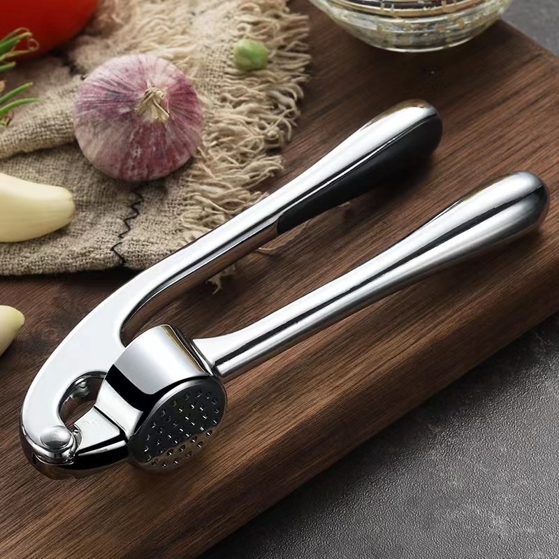 Kitchen Vegetable Convenient High Quality Zinc Alloy Portable Handheld Masher Garlic Press