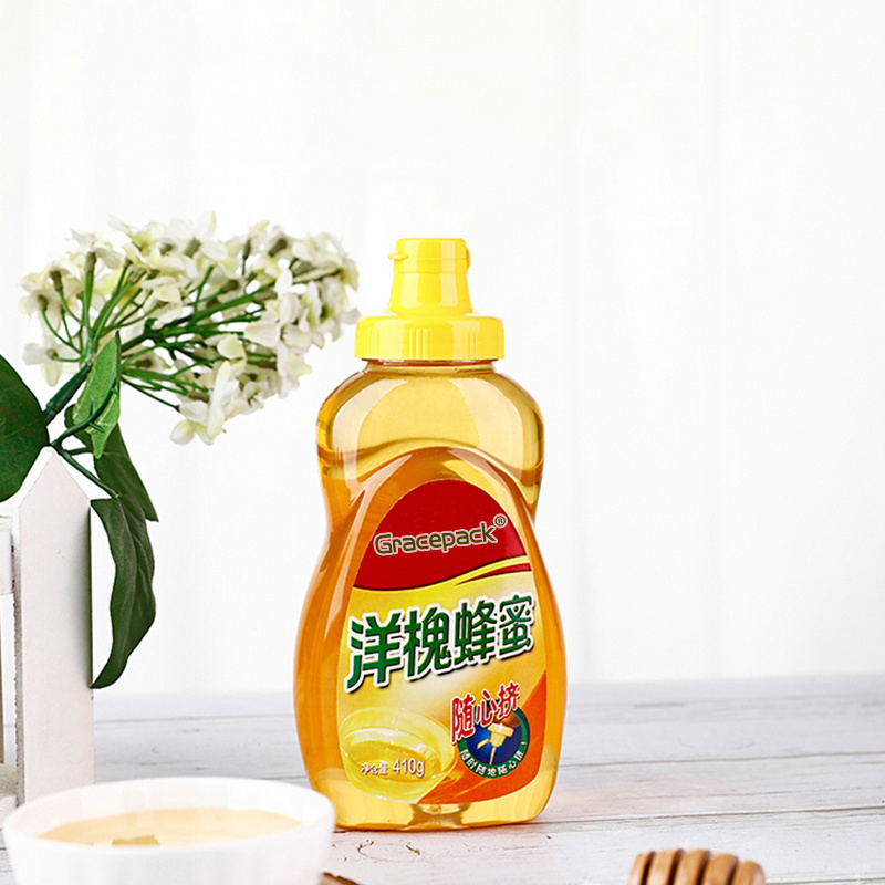 Empty Teddy Container Cute Sauce Packaging Labels Customized 500G Honey Jar Plastic Squeeze Bear Bottle