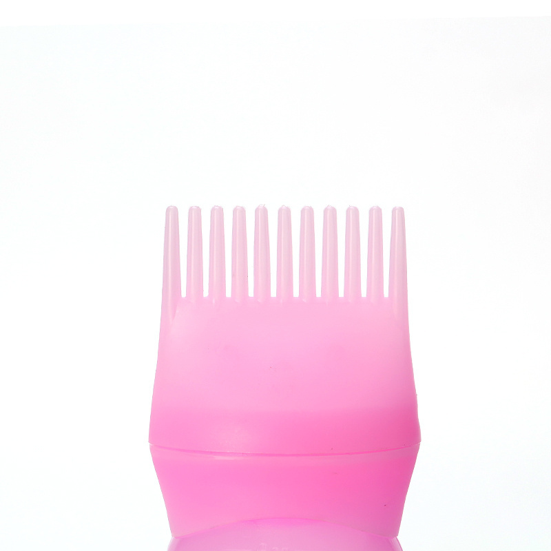 6 oz Hair Coloring dye dispenser oil applicator bottle with comb brush for haircut