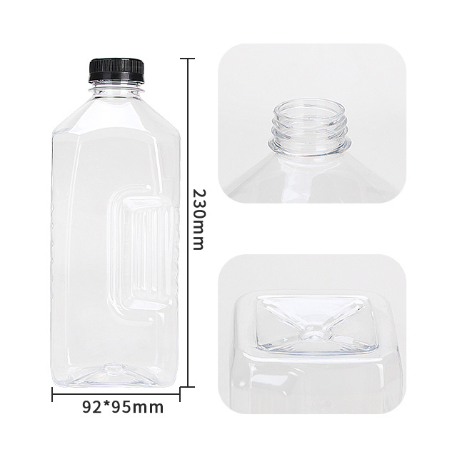 Transparent Clear PET Material Plastic Bottle For Drink Water Packing 1430ml