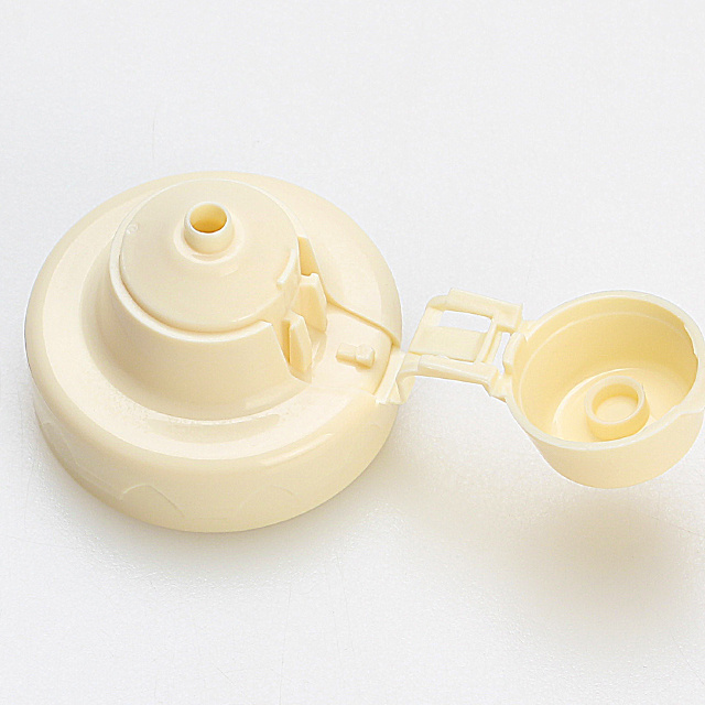 PP high quality flip top valve cap dispensing closure two-piece plastic caps for sauce squeeze clear bottle