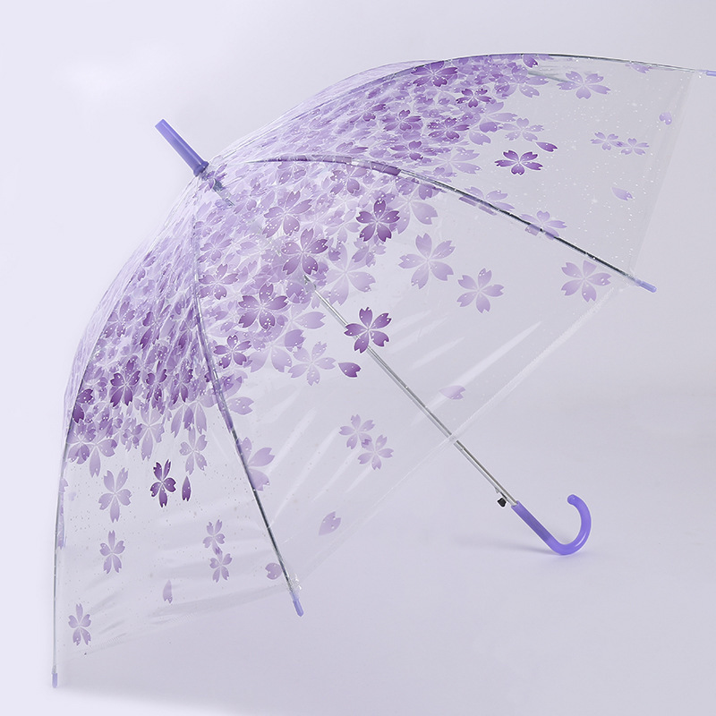 Promotional Cute Mini Clear POE dome transparent automatic Umbrella for wholesale