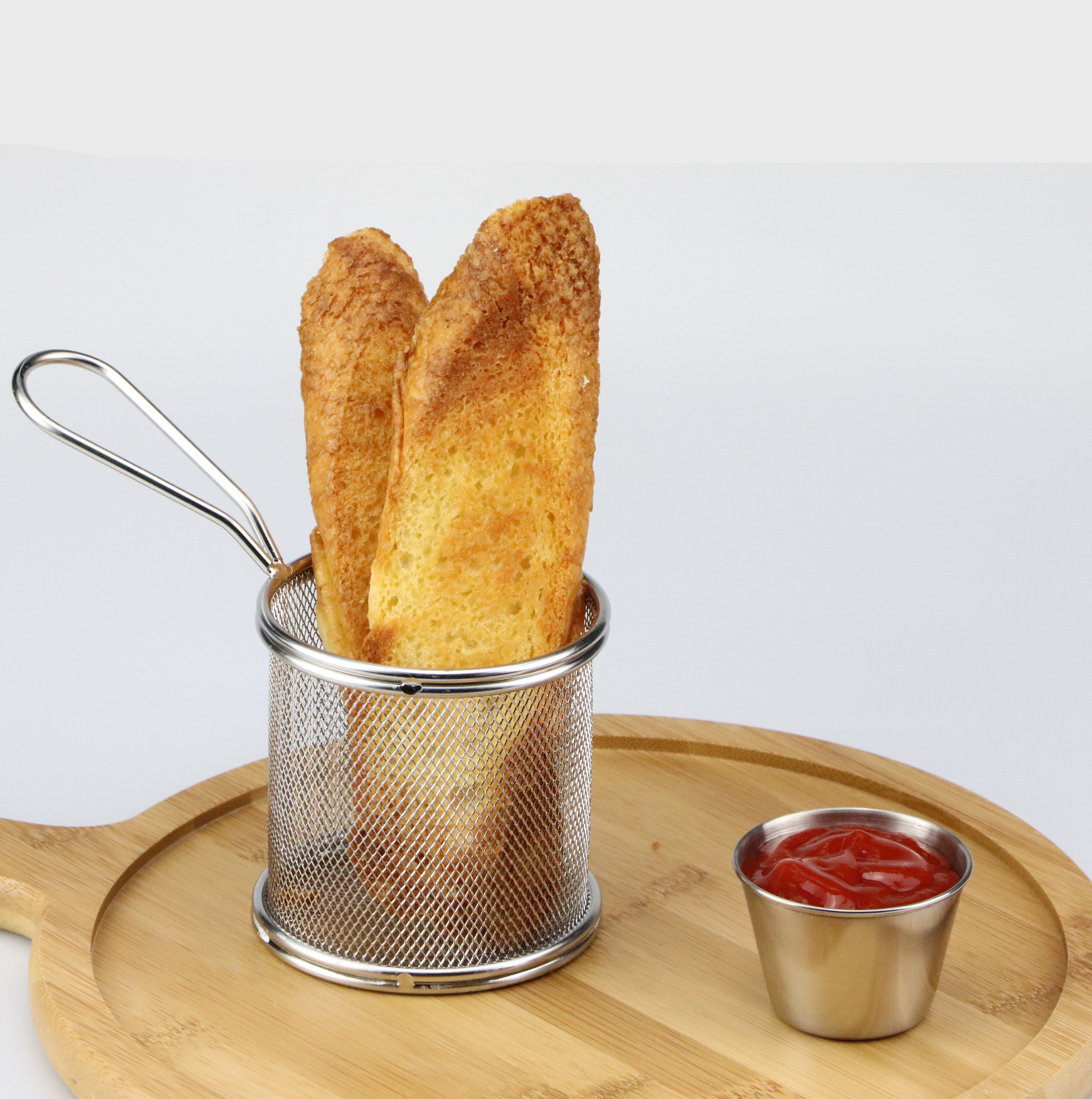 Mini stainless steel Fried snack chip Basket Fried blue chip basket chicken rice basket