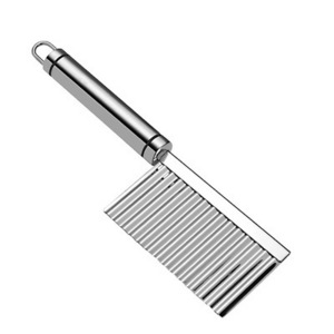 Wavy Potato Cutting Tool French Fry Slicer Stainless Steel Blade  Handle Serrator Chopping Knife