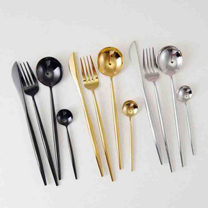 High Quality Stainless Steel 304 Gold Flatware Spoon Fork Knife Cutlery Set