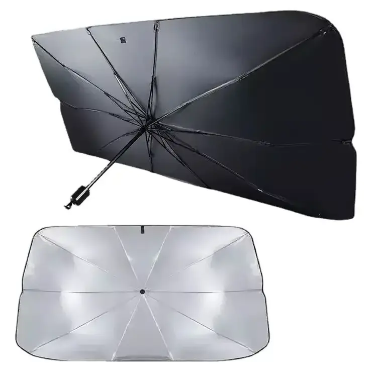 Hot Sale UV-blocking 170T 190T Car Umbrella Foldable Front Windscreen Sun shade For Cars For SUV OEM Acceptable