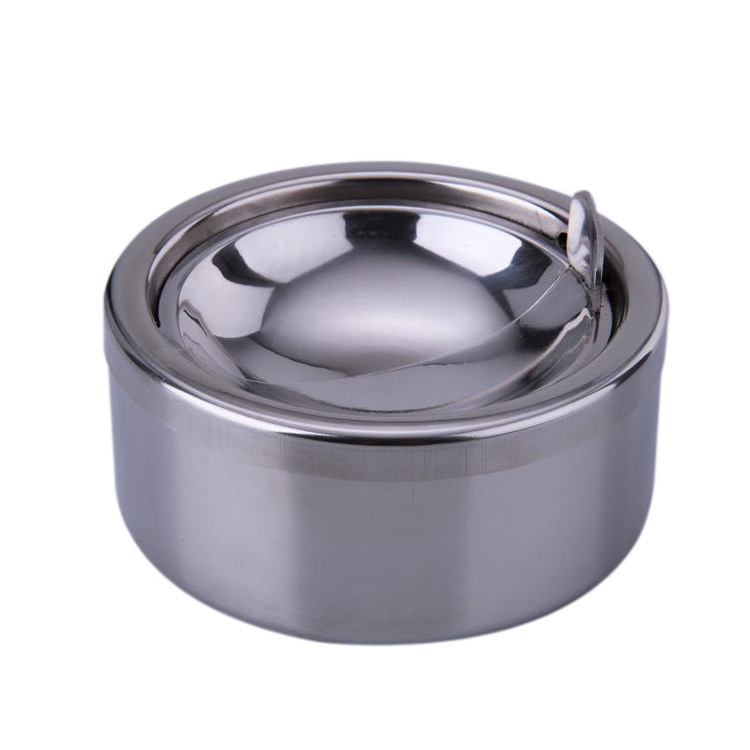 Hotel Personalized Round Outdoor Metal Cigar Ashtray Stainless Steel Ashtray