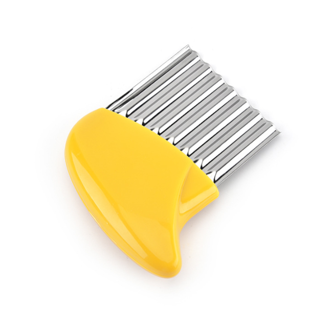 Stainless Steel Potato Carrot Chip Vegetable Crinkle Wavy Chopper Cutter French Fry Slicer