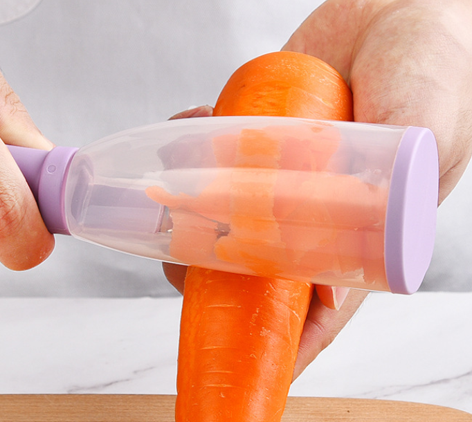 Kitchen gadgets stainless steel multi-functional peeler fruit vegetable peeler carrot grater paring knife with container