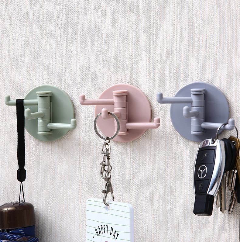 Kitchen Bathroom Pvc Strong Adhesive Storage Hanger Wall Mounted Multi-function Hook