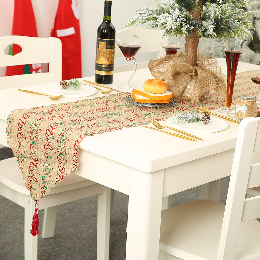 Classic Cotton Table Runner For Christmas Printed Table Runners