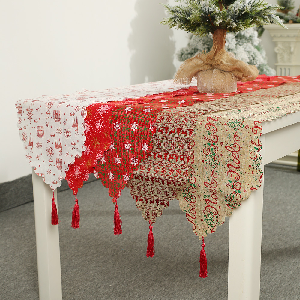 Classic Cotton Table Runner For Christmas Printed Table Runners