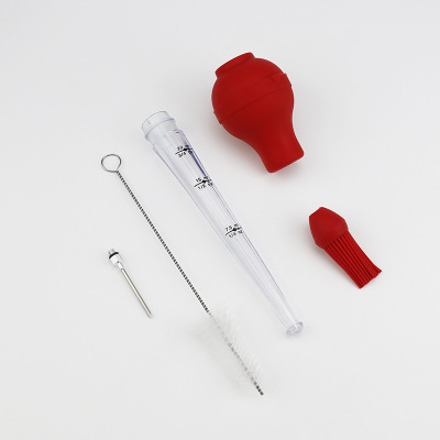 Stainless Steel Including Marinade Injector Needle And Cleaning Brush Syringe Rubber Bulb Turkey Baster