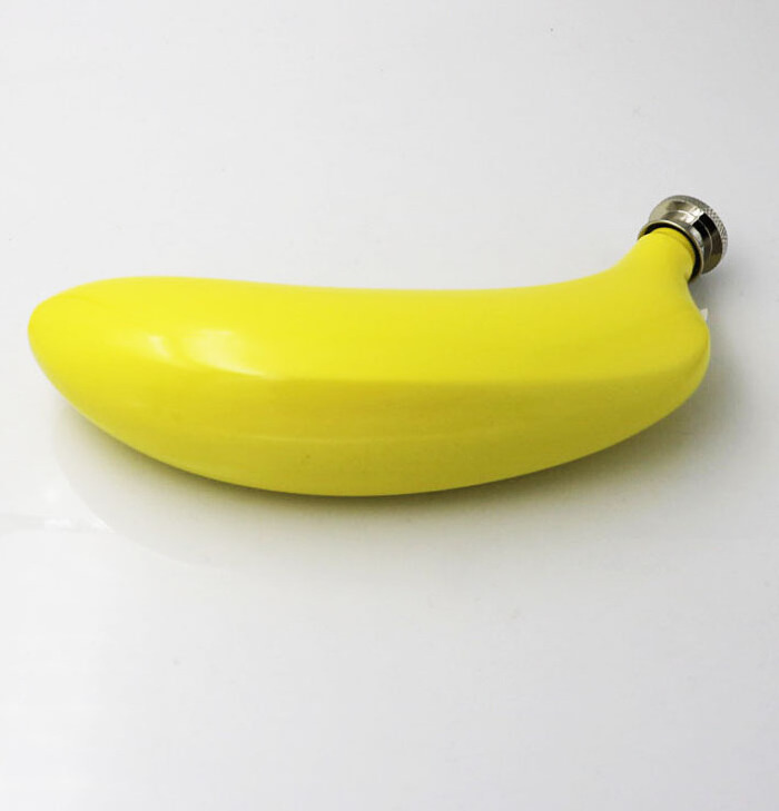 Luxury Novelty Stainless Steel Banana Shape Hip Flask For Promotional