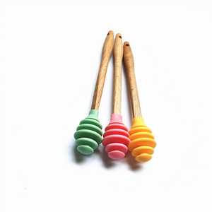 Silicone Honey Dipper Honey Stick Reusable Coffee Stir Sticks Stir Rods Bee Honey Spoon Stirring Scooper