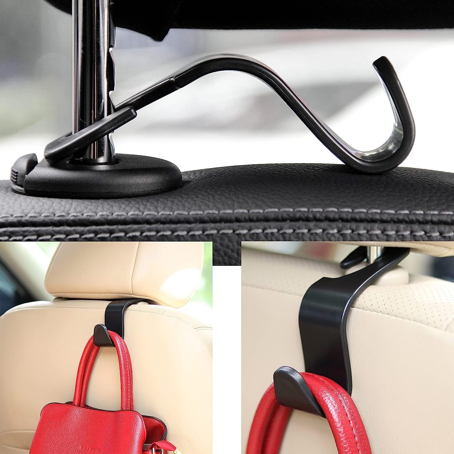 High Quality Car Accessories Car Rear Seat Headrest Plastic Hooks Car Seat Hidden Hooks