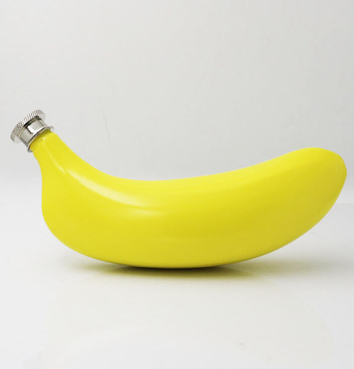 Luxury Novelty Stainless Steel Banana Shape Hip Flask For Promotional