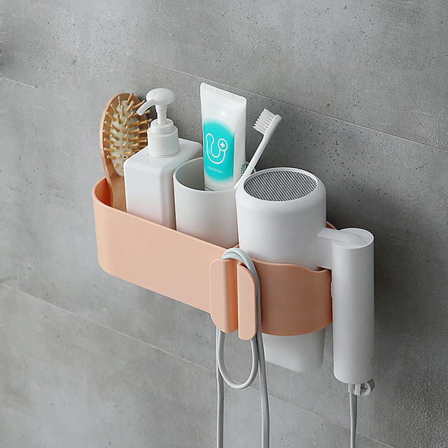 Hot Sale Blower Frame For Dry Hair Multi-function Wall Mounted Hair Dryer Storage Rack In The Bathroom