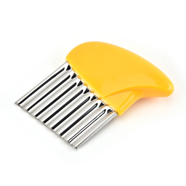 Stainless Steel Potato Carrot Chip Vegetable Crinkle Wavy Chopper Cutter French Fry Slicer